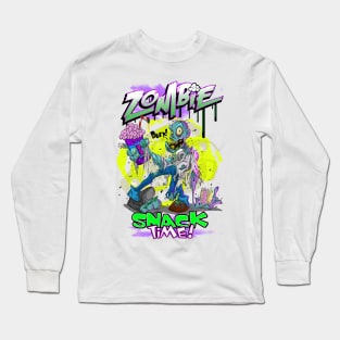 Zombie snack time Long Sleeve T-Shirt